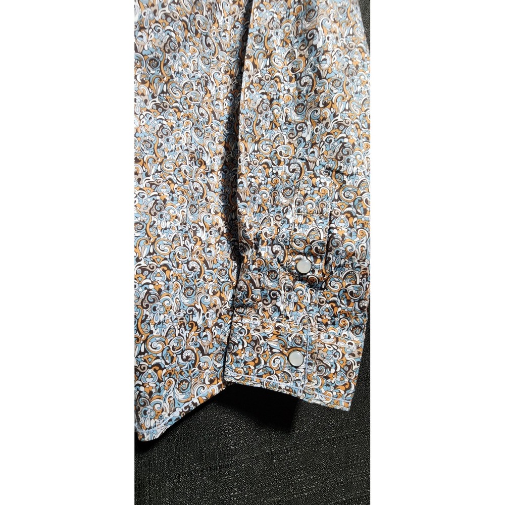 Panhandle Rough Stock Western Shirt Women's Sz M Paisley Rodeo Pearl Snap New - Picture 5 of 10